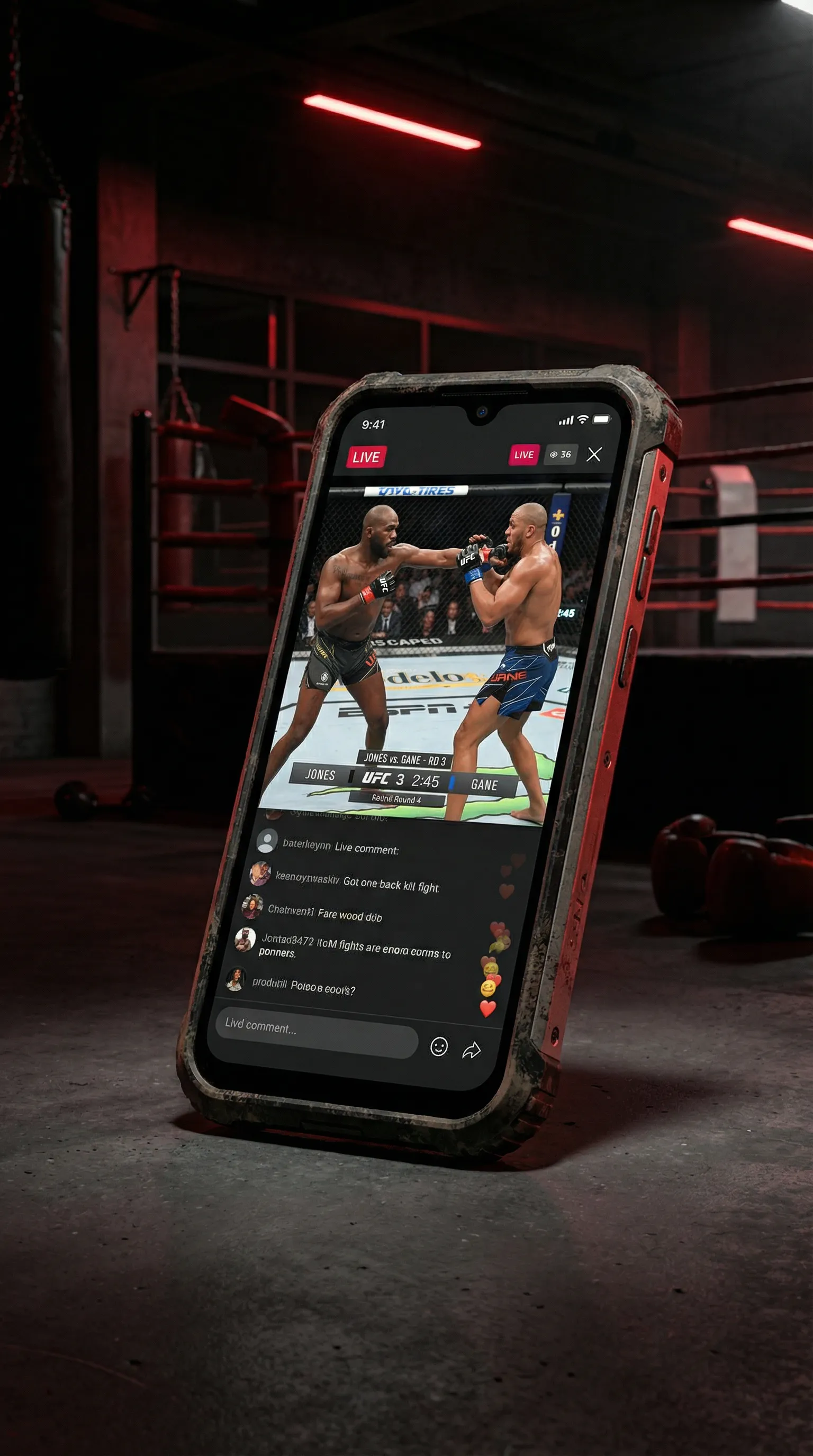 吃瓜大赛 APP格斗直播界面展示