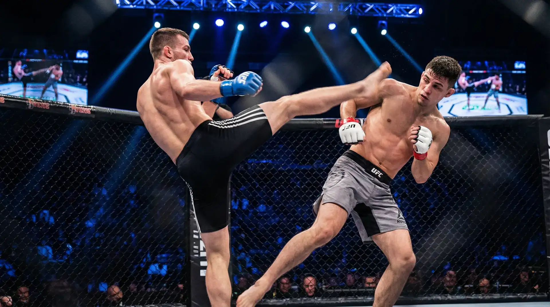 寸止挑战赛中选手展示高速踢击控制